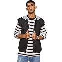 Teemoods Men39s Cotton Fleece Sleeveless Hooded Jacket