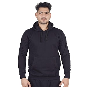 Teemoods Solid Hooded Sweatshirt for Men -