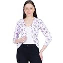 Teemoods Women's Fashionable Cotton Shrug - 3/4 Sleeve, V-Neck Design, Perfect Summer Layering Piece, Lightweight &amp; Breathable, Available in Plus Sizes