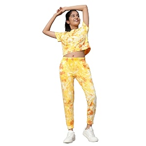 TeenTrums Tie Dye Black Co-ord Set with