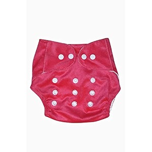 teeny weeny one size adjustable baby cloth button diaper - washablereusable nappies for infants amp toddlers dark pink wop colour may varyassorted colours