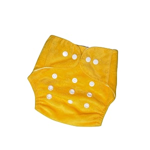 teeny weeny one size adjustable baby cloth button diaper - washablereusable nappies for infants amp toddlers yellow wop colour may varyassorted colours