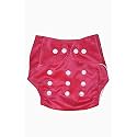 Teeny Weeny One Size Adjustable Baby Cloth Button Diaper - Washable/Reusable Nappies for Infants &amp; Toddlers (Dark Pink WOP) (Colour May Vary/Assorted Colours)