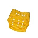 Teeny Weeny One Size Adjustable Baby Cloth Button Diaper - Washable/Reusable Nappies for Infants & Toddlers (Yellow WOP) (Colour May Vary/Assorted Colours)