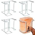 Teenyyou 4 Pack 4lb Salt Block Holders for Deer Horses Goat, Sliver