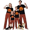 TEERAPHIQUE Halloween Pajamas for Family Couples Holiday PJS Matching Sets