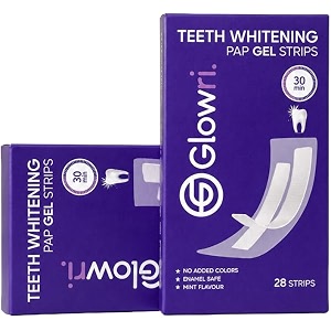 teeth whitening gel strips instant brightening amp stain removal  no added colors peroxide-free enamel safe  removes coffee wine food smoking stains  dentist inspired  28 strips  14 day treatment 