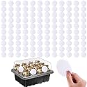 Tegeme 120 Pcs 2.5" Monotub Adhesive Filter Disks Synthetic Filter Discs Paper Stickers for Mushroom Growing Supplies Pad Replacements