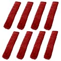 Tegeme 8 Pcs Motorcycle Tie Down Straps Soft Loop Covers, Red
