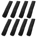 Tegeme 8 Pcs Motorcycle Tie Down Straps Soft Loop Covers, Black