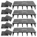TEHAUX 20 Pcs Undergravel Filter Plates for Fish Tanks, Black PVC