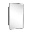 TEHOME 16x24 Brushed Nickel Recessed Bevel Mirrored Bathroom Medicine Cabinet