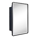 TEHOME Farmhouse Oil Rubbed Bronze Framed Recessed Medicine Cabinet 16x24