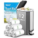 Teivio Small Clear Trash Bags 1.2 Gallon 360 Count Unscented Garbage Bags