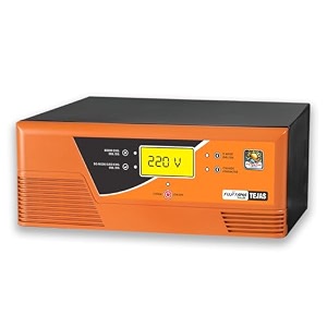 fujiyama tejas 1000va12v inbuilt rmppt solar inverter for home office shops  pure sine wave  lcd display  single battery support  easy installation  3-year warranty tejas 1200-12v