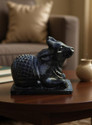TEJASWI CRAFT Black Marble Shiva Nandi Decorative