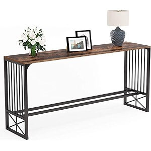 tekavo console table  entryway table for living room  150 cm long  rustic color  long narrow hallway tablediy