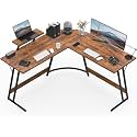 TEKAVO Siyora L Shaped Table I Computer Table for Home Pc I Office Computer Table for Home I Rounded Corner Desk I Gaming I Worktable (130 Cm x 50 Cm x 75 Cm) Brown Wood, Metal - DIY