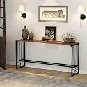 TEKAVO Console Table | 180 CM | Entryway Table for Living Room | Long Narrow Hallway Table | Rustic Brown Colour | DIY