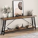 TEKAVO Engineered Wood Console Tables for Living Room | Entryway Table | 120 Cm Long | Rustic Color | Long Narrow Hallway Table/DIY
