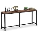 TEKAVO Extra Long Entry Way Table 180 cm Table, Industrial Entry Console Table for Hallway, Entryway &amp; Living Room, Brown (180 W x 30 D x 80 H CM) | DIY
