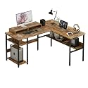 TEKAVO Daino L Shaped Computer Table with CPU Storage | Corner Office Work Desk with bottm Shelf | Office Table for Work | Dimention:- 60 x 150 x 75 Cm | Color:-Forest | DIY