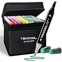 TEKCOOL Dual Tip Colorful Art Markers Sketch