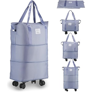 tekcool rolling duffel bag blue 15 x 2 x 40 cm