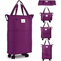 TEKCOOL Duffel Trolley Bags for Travel, Rolling Duffle Bag with Wheels, Wine