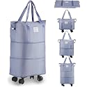 TEKCOOL Rolling Duffel Bag, Blue, 15 x 2 x 40 cm