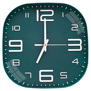 tekcool plastic analogue wall clock 1234 silent quartz decorative latest wall clock non-ticking classic clock battery operated round easy to read for roomhomekitchenbedroomofficeschoolgreen39