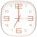 TEKCOOL Plastic Analogue Wall Clock 12" Silent Quartz Decorative Latest Wall Clock Non-Ticking Classic Clock Battery Operated Round Easy to Read for Room/Home/Kitchen/Bedroom/Office/School.Rose White'
