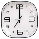 TEKCOOL Plastic Analogue Wall Clock 12" Silent Quartz Decorative Latest Wall Clock Non-Ticking Classic Clock Batery Operated Round Easy to Read for Room/Home/Kitchen/Bedroom/Office/School.White black'
