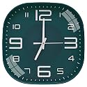 TEKCOOL Plastic Analogue Wall Clock 12" Silent Quartz Decorative Latest Wall Clock Non-Ticking Classic Clock Batery Operated Round Easy to Read for Room/Home/Kitchen/Bedroom/Office/School.Green Green'