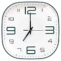 TEKCOOL Plastic Analogue Wall Clock 12" Silent Quartz Decorative Latest Wall Clock Non-Ticking Classic Clock Battery Operated Round Easy to Read for Room/Home/Kitchen/Bedroom/Ofice/School.White green'