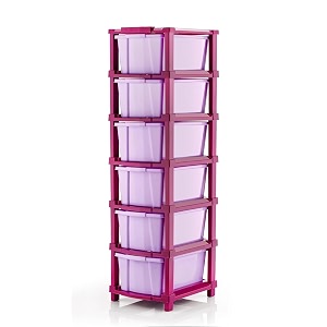 tekcool plastic drawer organizer self standard rectangular multi purpose modular drawer system large chest of drawer organizer for home officeproduct dimension when assembeled 6xl purple hex