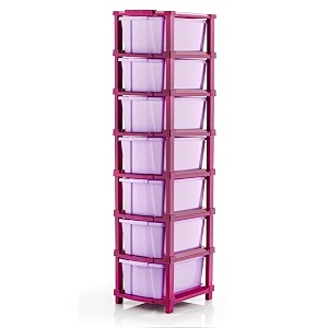 tekcool plastic drawer organizer self standard rectangular multi purpose modular drawer system large chest of drawer organizer for home officeproduct dimension when assembeled 7xl purple hex