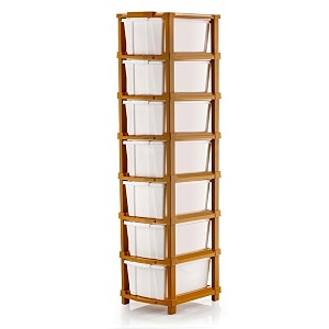 tekcool plastic drawer organizer self standard rectangular multi purpose modular drawer system large chest of drawer organizer for home officeproduct dimension when assembeled 7xl brown hex
