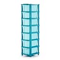 TEKCOOL Plastic Drawer Organizer Self Standard Rectangular Multi Purpose Modular Drawer System Large Chest of Drawer Organizer for Home Office,Product Dimension When assembeled (7xl, Blue hex);: