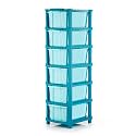 TEKCOOL Plastic Drawer Organizer Self Standard Rectangular Multi Purpose Modular Drawer System Large Chest of Drawer Organizer for Home Office,Product Dimension When assembeled (6xl, Blue hex);: