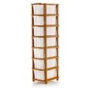 TEKCOOL Plastic Drawer Organizer Self Standard Rectangular Multi Purpose Modular Drawer System Large Chest of Drawer Organizer for Home Office,Product Dimension When assembeled (7xl, brown hex);: