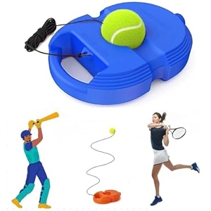 tekcool tennis trainer pack of 1 rebound with string tennis set self practice ball with string cricket trainer rebound ball with rope fill sand or water 1
