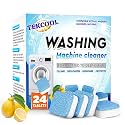 TEKCOOL Washing Machine Cleaner Tablet Descaling Powder Tablets, Washing Machine deep Cleaner, Deep Cleaner Tablet All Company’s Front and Top Load Machine (24 pcs) (Refresh Blue):