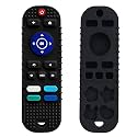 tekme Silicone Remote Teether For Baby, Remote Teether For 3+ Months And 6 To 12 Months Baby, Helps Biting Skills Development, Colour &amp; Shape Recognition, Teething Toys For Babies And Toddlers (Black)