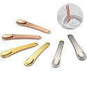 Tekson 6 PCS Metal Cosmetic Skincare Spatula, Mini Makeup Scoop for Cream