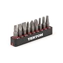 TEKTON 1/4 Inch Phillips, Slotted Square Bit Set, 9-Piece | DZZ93001