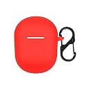 Telca Premium Case Cover Compatible With Boat Airdopes 381/383 Only Silicon Cover,Red
