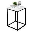 Telephone Table, Marble Side Table Nordic Living Room Square Sofa Corner Table Telephone Table Bedroom Bedside Table Balcony Coffee Table(Color:Black)