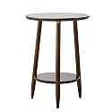 Telephone Table, Sofa Side Table,Sofa &amp; Console Tables,Telephone Tables,Side Table with Storage Shelf,2 Colors (Color:Walnut Color,Size:16.5316.5323.62in)
