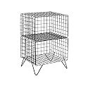 Telephone Table, Sofa Side Table,Telephone Table,Bedroom Bedside Table,2 Layer Storage Shelf,Bookshelf,403258CM(Color:Black)
